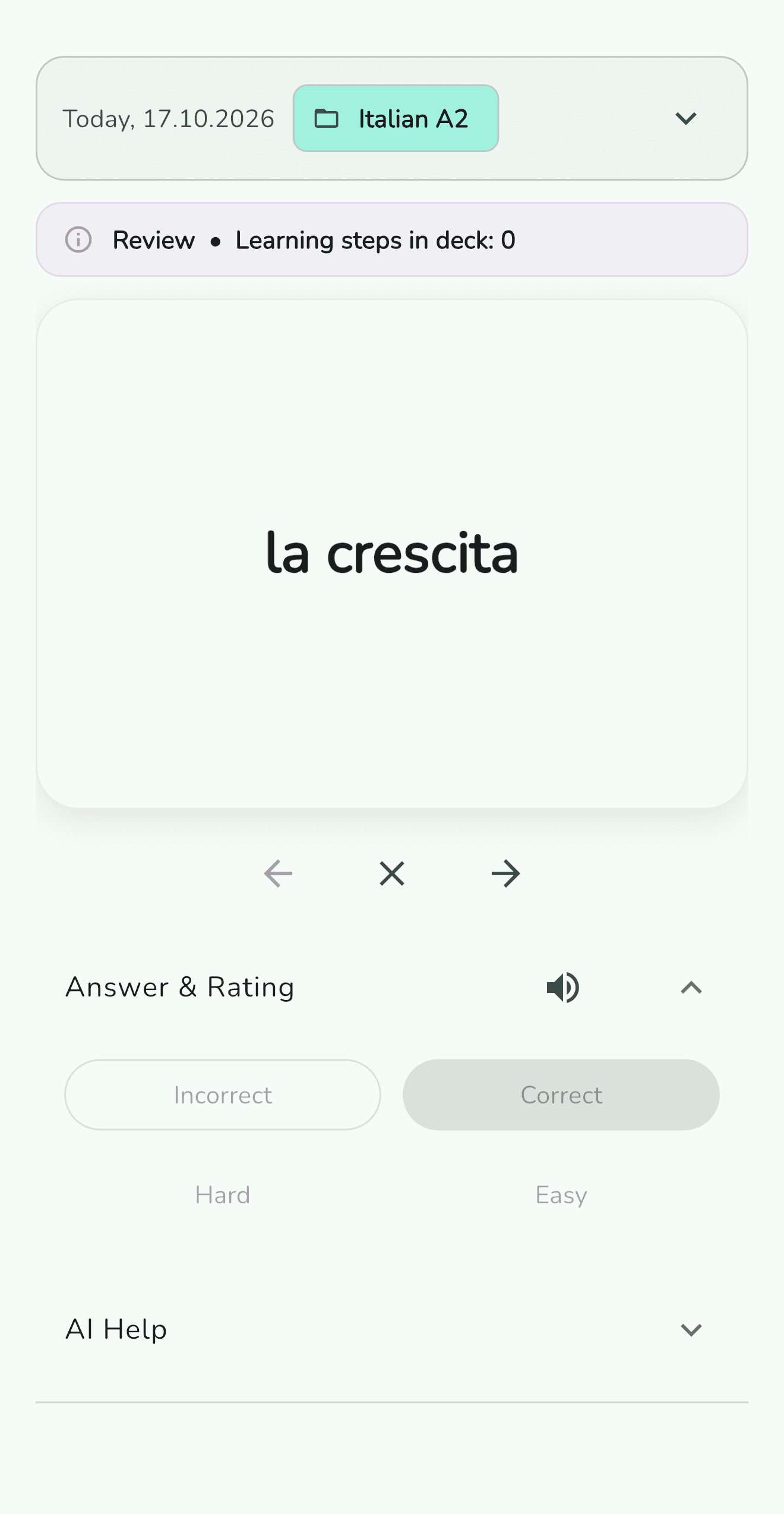 VociApp daily lesson